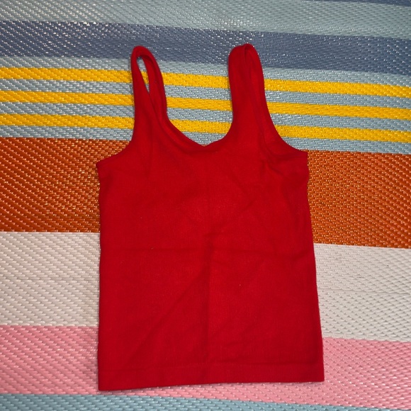 Streetwear Society Bold Red Cropped Tank Top Women’s Size Small - Picture 2 of 3